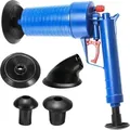 Produktbild: Pressluft Rohrreiniger Druckluft Reiniger Rohrreinigungspistole WC Dusche Waschbecken Küche Reinigung Luftdruck Druckluft Abflüsse Ohne Chemie Retoo - Blau