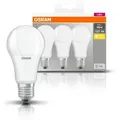 Produktbild: 3er Pack Osram E27 LED-Leuchtmittel opalweiß mattierte Oberfläche blendfrei 13W wie 100W-Glühlampe warmweißes Licht