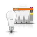Produktbild: 3 x Osram LED Lampen Birnen 13W = 100Watt E27 matt 1521lm Licht warmweiß 2700K