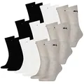 Produktbild: PUMA 18 Paar Socken Cush Crew Sportsocken Tennis Socken Unisex, Farbe:803 - grey/white/black, Socken & Strümpfe:35-38