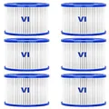 Produktbild: Sosayet Filter VI für Pool, 6 Stück Filterkartuschen VI für Bestway Miami, Monaco Lay-Z-Spa, Vegas, Palm Springs, Flowclear Pool Filter Ersetzt die Originalkartusche 58323