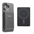 Produktbild: Intenso MW5000 Magnetische Powerbank 5000 mAh – MagSafe kompatibel, Wireless Charging 15W, USB-C PD 20W, Flach & Kompakt – Geprüft in Deutschland – Grau