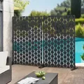 Produktbild: Casa.pro - Trennwand Basciano Verzinkter Stahl 180x120 Cm Schwarz [ ]