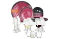 Produktbild: Moritz Geschirr-Set Camping Geschirr Stone Red + 16 Milano Gläsern