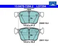 Produktbild: Bremsbelagsatz, Scheibenbremse ATE Ceramic ATE 13.0470-7294.2