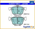 Produktbild: Bremsbelagsatz, Scheibenbremse ATE Ceramic ATE 13.0470-7294.2