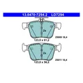 Produktbild: ATE 13.0470-7294.2 Bremsbeläge Bremsklötze Hinten für Audi A3 Seat Leon Skoda VW