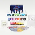 Produktbild: CREATEST Batikfarben-Set | 20 lebendige Farben für DIY Fashion | Färbespaß auf Textilien | Ideal für T-Shirts, Schals, Taschen aus Baumwolle, Viskose, Leinen, Wolle & Seide