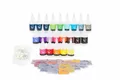 Produktbild: CREATEST Bastelfarbe Batikfarben-Set mit 20 Farben DIY Textilfarbe für Fashion & Spaß, Ideal für T-Shirts, Schals & Taschen aus Baumwolle, Leinen & mehr