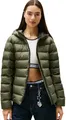 Produktbild: Tommy Jeans Damen TJW Slim Hood Prnt Down JCKT EXT DW0DW21617, Grün, XS, Grün (Zinngrün), XS