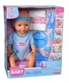 Produktbild: Simba Puppe New Born Baby Babypuppe Junge blaues Zubehör 105030044