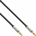 Produktbild: InLine® Slim Audio Kabel Klinke 3,5mm Stecker zu Stecker Stereo schwarz 3,0m