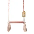 Produktbild: Create for you® Baby Schaukel Indoor, Große Kinderschaukel Holz, Schaukel Baby, Babyschaukel Türrahmen, Holzschaukel für die Deckenmontage, höhenverstellbar, 58x25x4 cm, Farbe Rosa