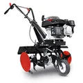 Produktbild: Scheppach Benzin Motorhacke MTP560 Gartenhacke Bodenfräse | 4 Takt Benzin Motor mit 3,7 PS Leistung | Arbeitsbreite 360-560mm | Arbeitstiefe 260mm | HackmesserØ 260mm | 24 Messer aus Stahlblech