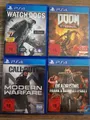 Produktbild: 4x PS4 - Call of Duty Modern Warefare Doom Eternal Dead Rising 4 Watch Dogs