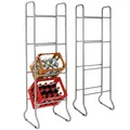Produktbild: ONVAYA® Universal Kastenständer | 4 Etagen Kastenregal | Flaschenkastenregal | Getränkekistenregal | Kastenhalterung | Getränkeregal | Kistenregal | Flaschenkastenständer | Kistenhalter (2 Stück)