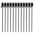 Produktbild: Harbour Housewares Metall-Gartenfackeln - Fass - 12 Stück - 146 cm, Schwarze Gartenfackeln, Beleuchtung, Moderne Außenbeleuchtung, Paraffinöllampe, Kerzenflammenlaterne für Partys, Veranstaltungen