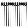 Produktbild: 12x Metall Gartenfackeln Tiki Paraffinöl Feuer Laterne Barrel Schwarz