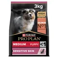 Produktbild: Pro Plan Medium Puppy Sensitive Skin, Welpenfutter trocken, reich an Lachs, 1er Pack (1 x 3 kg)