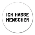 Produktbild: Aufkleber Ich hasse Menschen 10cm Sticker Ich hasse Menschen Geschenkidee Präsen