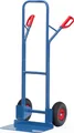 Produktbild: Fetra Hohe Stahlrohr-Sackkarre mit extra großer Schaufel, gebogenen Streben & Luftbereifung | Traglast 300kg |  Germany | Blau