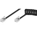 Produktbild: Telefonhörer Spiralkabel 4 m 2x RJ10 Stecker Telefonkabel Hörerkabel
