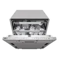Produktbild: LG QuadWash DB475TXS Einbau-Geschirrspüler, komplett versenkbar, Serie 4, Klasse A, 14 Decken, 4 Sprüharme, Dampf, Sliding Scharniere, automatisches Öffnen, 3. Korb, WLAN, Stahl