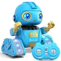 Produktbild: Roboter Kinder Spielzeug wiederaufladbar und projizierbar RC-Roboter mit LED-...