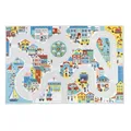 Produktbild: Janod - Teppich Kinderauto - Thema Stadt - Weich & rutschfest - Stadtmotiv - Spielteppich Mädchen- & Jungenzimmer - 120 x 78cm - Handwaschbar - Ab 2 Jahre - J05910