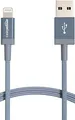 Produktbild: Amazon Basics Verbindungskabel Lightning auf USB-A, Nylon-umflochten, MFi-zertifiziertes Ladekabel für iPhone, dunkelgrau, 1.8 m