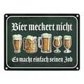 Produktbild: Bier macht einfach seinen Job Metallschild mit Bier Motiv meckern jammern Weizen