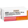 Produktbild: ASS-ratiopharm PROTECT 100 mg magensaftresistente Tabletten