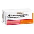 Produktbild: ASS-ratiopharm PROTECT 100 mg magensaftr.Tabletten 50 St