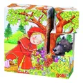 Produktbild: Goki 57542 - Würfelpuzzle - Märchen 6 verschiedene Motive 10,5x10,5x3,5 cm NEU
