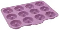 Produktbild: Zenker Silikonbackform Mini Donuts 25 x 19 x 2 cm, hochwertige Donutbackform, hitzbeständige & gefriergeeignete Silikonform, Backform für mit Ø 5, vielseitige Form (Farbe: Frozen Rose), 43930