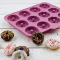 Produktbild: Donuts Bagels 6 Runde + 6 Blumenformen Happy Baking Backform Silikon 25cm Zenker