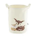 Produktbild: Wäschekorb Baby Rehe | Großer Aufbewahrungskorb Kinder Baumwolle und Wasserab...