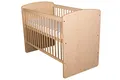 Produktbild: KMbaby Kinderbett K2 aus Naturholz 120×60 cm – Gitterbett (EN 716) – Höhenverstellbar, stabil & sicher