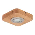 Produktbild: Lindby LED-Deckenleuchte Mikari, 14 cm, Holz, schwenkbar