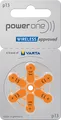 Produktbild: 30x Varta Power One Hörgerätebatterien 13 Orange PowerOne PR48 (5x6er Blister)