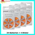 Produktbild: 24 Batterien PowerOne Typ 13 BATTERIEN  PR48  p13 HÖRGERÄTE BATTERIE ORANGE