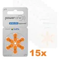 Produktbild: 15x Varta Power One Hörgerätebatterien P13 Orange PowerOne PR48 6er Blister
