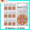 Produktbild: 60 Batterien PowerOne Typ 13 BATTERIEN  PR48  p13 HÖRGERÄTE BATTERIE ORANGE