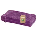 Produktbild: Lavea Waschlappen Set - 2X Waschhandschuh 16x22 cm - Lila - weiche Duschlappen für Gesicht & Körper von Baby, Kinder & Erwachsene - 100% GOTS zertifizierte Bio-Baumwolle - Premium Serie Bali