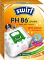 Produktbild: Swirl PH86 EcoPor Staubsaugerbeutel AEG Philips DirtDevil Geruchsfilter 4Stk