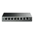 Produktbild: TP-Link TL-SG108PE Managed PoE Switch, 8 Port Gigabit Network Switch mit 4 PoE+ Ports (64 W, 802.3af/at PoE+, Lüfterlos, Plug-and-Play, Robustes Metallgehäuse) Schwarz