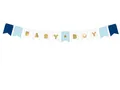 Produktbild: partydeco Wimpelkette, Girlande Banner Baby Boy 15x160cm blau