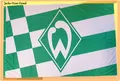 Produktbild: SV Werder Bremen Fahne Hissfahne Ösen Grün Weiß Flagge Raute Gr: 180x120 cm NEU