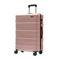 Produktbild: YONSLY Trolley Reisekoffer, Rollkoffer Handgepäck, Travel Suitcase Hartschalenreisekoffer mit 4 Rollen 360°, Zahlenschloss, Weicher Gummigriff (XL, Roségold)