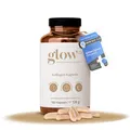 Produktbild: Glow25® Kollagen Kapseln hochdosiert [180 Kapseln] mit Hyaluronsäure und Vitamin C | Premium Collagen Complex | Laborgeprüft